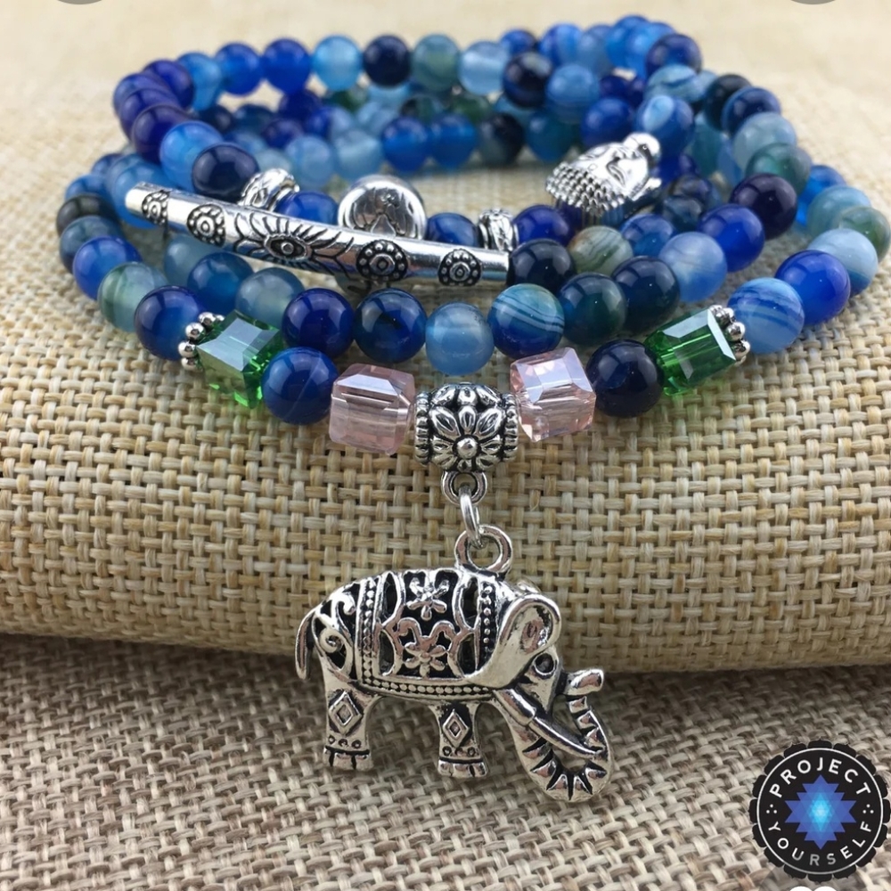 Beaded and silver bracelet